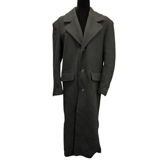 Zara x Ader Error Oversize Wool Blend Coat Black XS Unisex Rare Collab - Picture 5 of 16